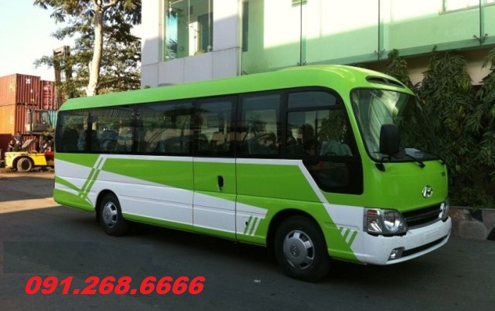 Phương Đông cho thuê xe du lịch 29 chỗ hyundai county giá rẻ tại quận đống đa- cho thuê xe 24 chỗ